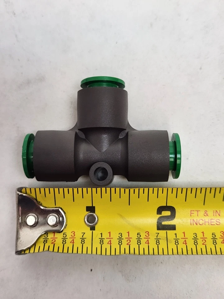 10 SMC KRT11-00 Tee Union Pneumatic Tube OD 3/8" Push In Fitting FLAME RESISTANT - Image 3 of 4
