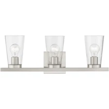 Livex Lighting 17623-91 Cityview Bathroom Vanity Light Brushed Nickel
