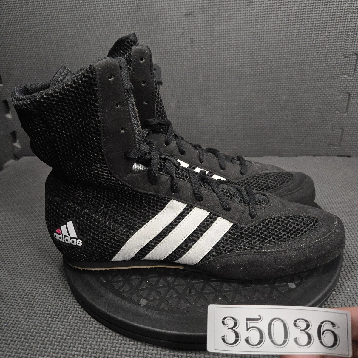 Adidas Wrestling Shoes Mens Size 8.5 Black Gray High Top Mesh Suede FZ5381 Sole adidas Wrestling Black for Sale | Authenticity Guaranteed | eBay main image 2