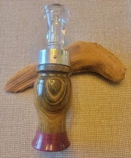 Custom Lignum Vitae / Purpleheart Clear Echo Insert Duck Call CA Finish