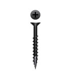 Particle Board Screws 3/4"- 3" Phillips Flat Head type17 with Nibs, Black Oxide
