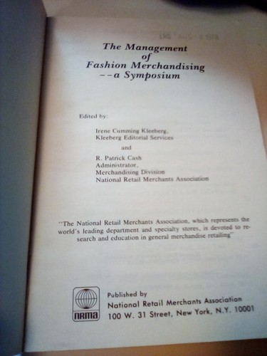 The Management of Fashion Merchandising Vintage 1977 PB Retail Merchants Association - Bild 2 von 2