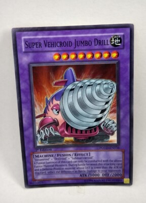 YU-GI-OH! Super Vehicroid Jumbo Drill. POTD-EN036. 1st Edition Super Rare Card