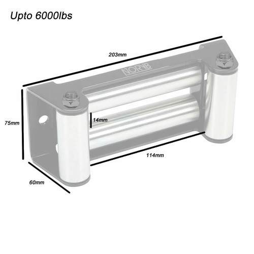 Heavy Duty 4 Way Roller Fairlead Hawse Cable Winch Off Road 4x4 ATV Recovery - Picture 5 of 9