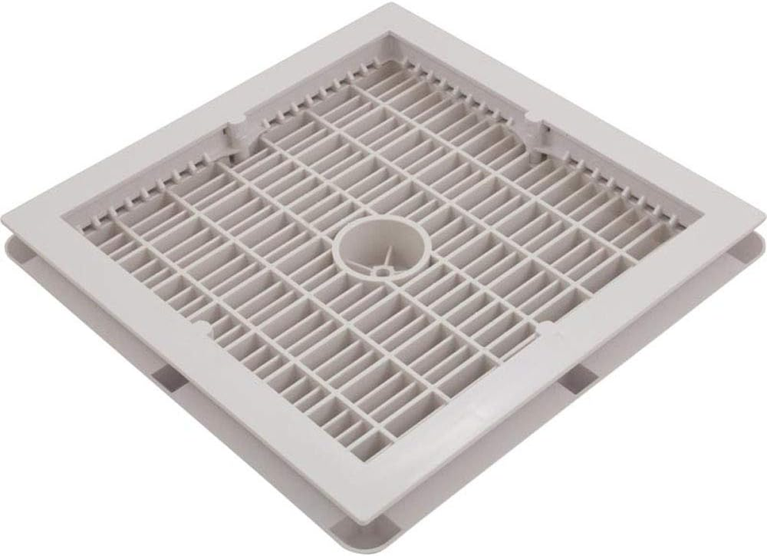 Couvercle D'aspiration Pour Piscine 12x12 Pouces Avec Anneau Ventilé - Blanc - Neuf