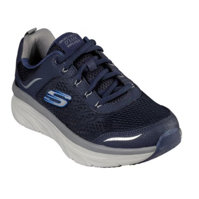 SKECHERS Herren Sneaker Neu mit Karton DLUX WALKER Navy / Grau UK 8,5 / EU 42,5 UVP 87£