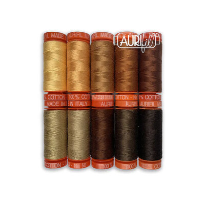 Aurifil Thread - Threads of Diversity 10 SMALL SPOOLS COTTON 50wt 220yds Each