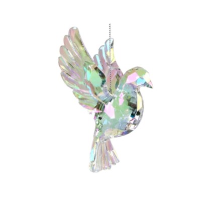 Gisela Graham Taube Christbaumschmuck irisierend fliegender Vogel Friedenstaube