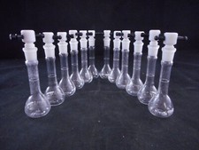 PYREX Glass Class A 10mL Volumetric Flasks PTFE Stopper #9 5642-10 12/CASE