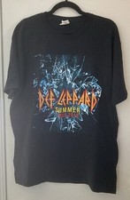 DEF LEPPARD Tour Summer 2016 Size L Black T-Shirt Short Sleeve read