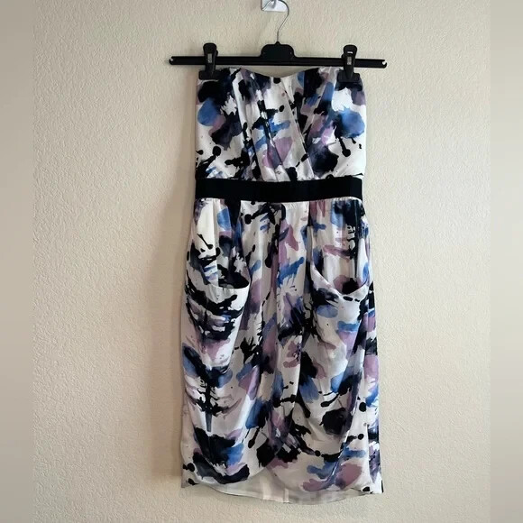 charlotte ronson silk dress Charlotte Ronson size 6 silk fun printed party dress. NWT