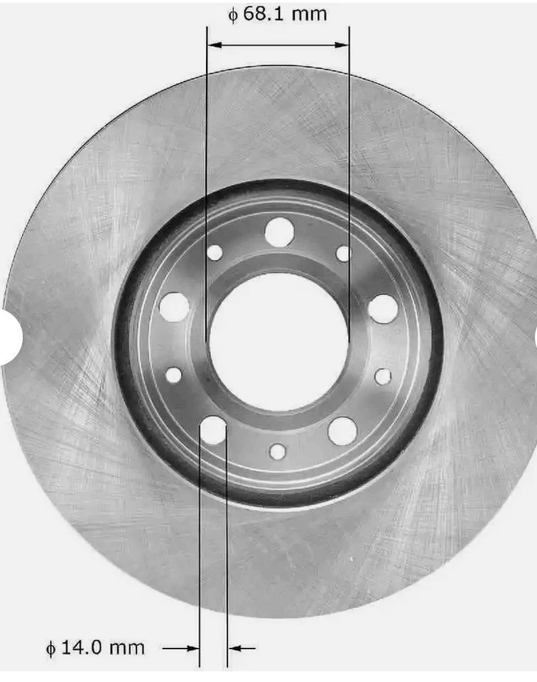 Rotor de freno de disco BENDIX PRT1531 VOLVO 740 745 121.39013 centrado PARA FRENOS Foto 2 de 4