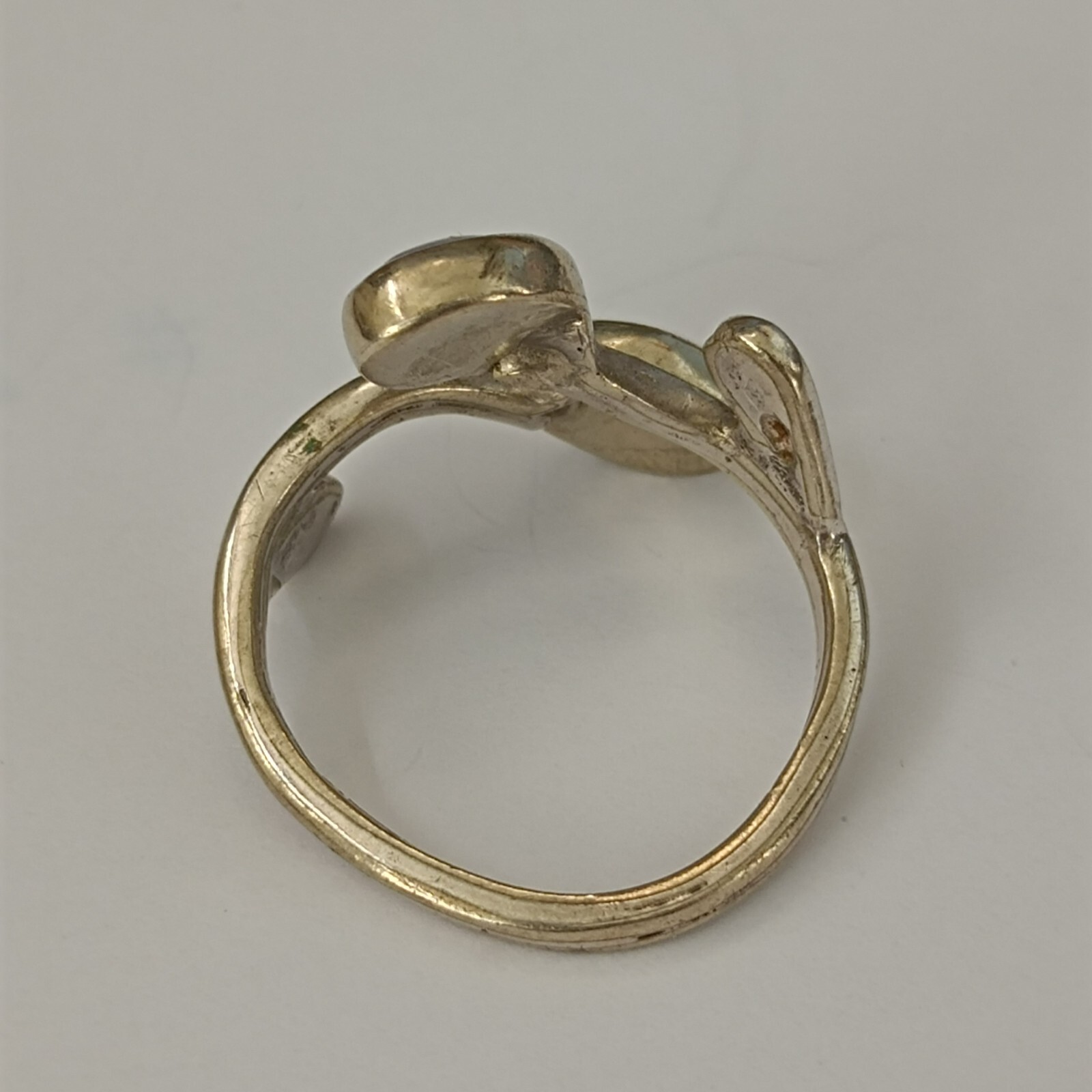 Vintage Silver Hematite Ring Split Shank Adjustab… - image 14