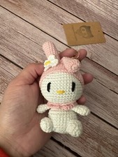 hello kitty my melody plush Amigurumi Keychain Handmade