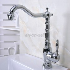 Chrome Single Handle/Hole Swivel Bathroom Kitchen Basin Sink Faucet Mixer Tap
