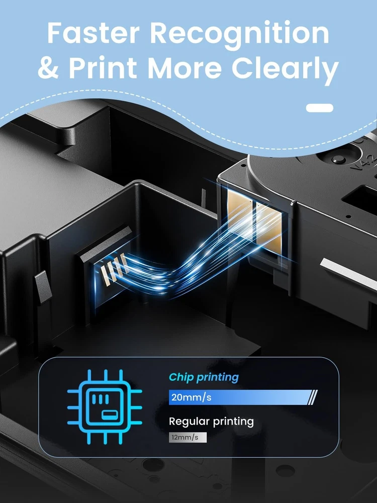 Waterproof Label Maker Machine with Tapes for Home & Office Organization