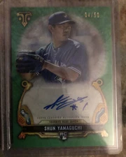 2020 TOPPS TRIPLE THREADS SHUN YAMAGUCHI AUTO EMERALD 4/50 RAYS 👍