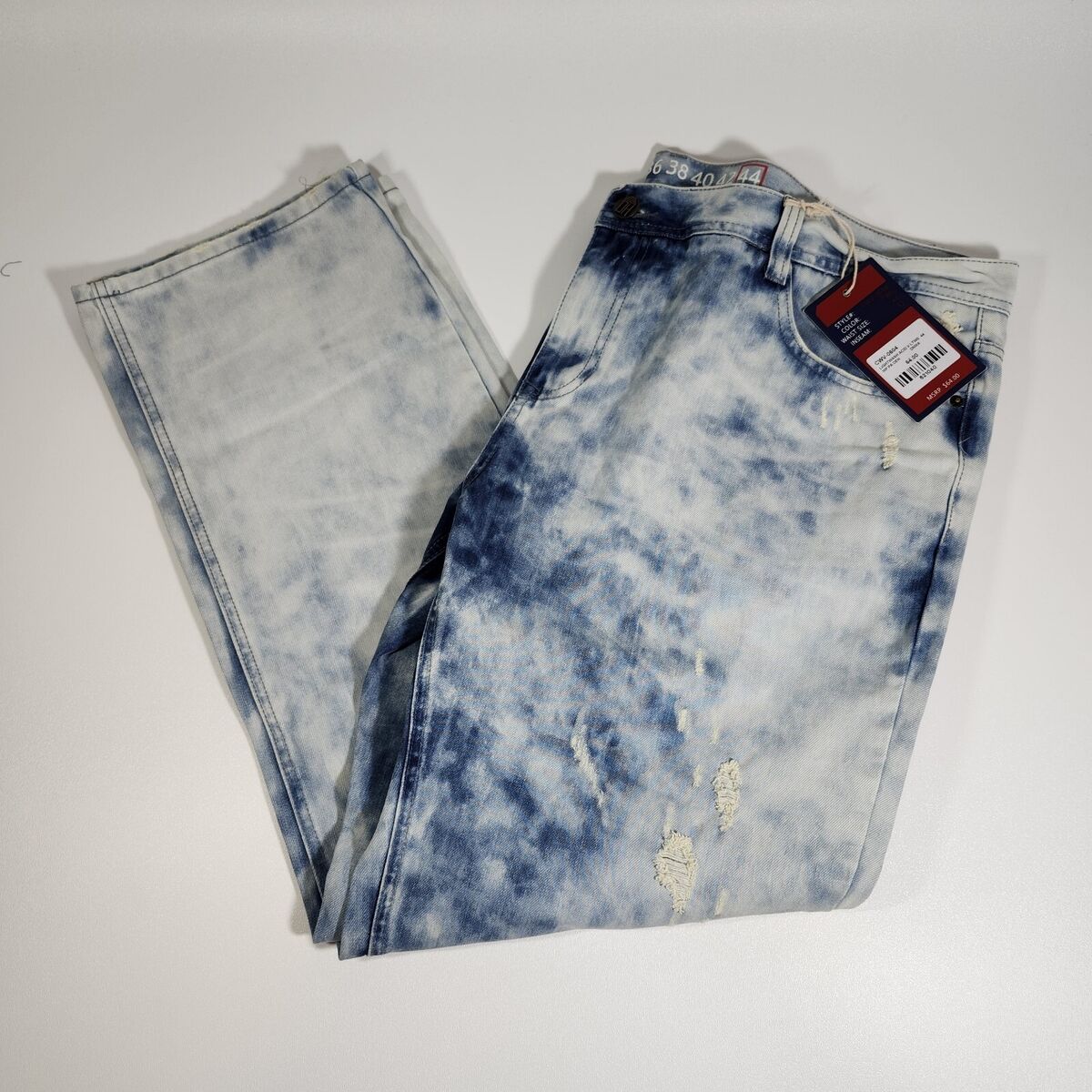 Denim House Jeans Men W44 x L32 Lightwash Acid CWV-0604 Denim House Jeans Men W44 x L32 Lightwash Acid CWV-0604