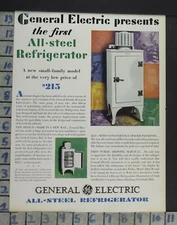 1929 GENERAL ELECTRIC MONITOR TOP REFRIGERATOR KITCHEN HOME DECOR ART AD  CO40