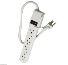 New 1.6FT 6 Outlet Safety Surge Protector Plug AC Wall Power Strip Extension