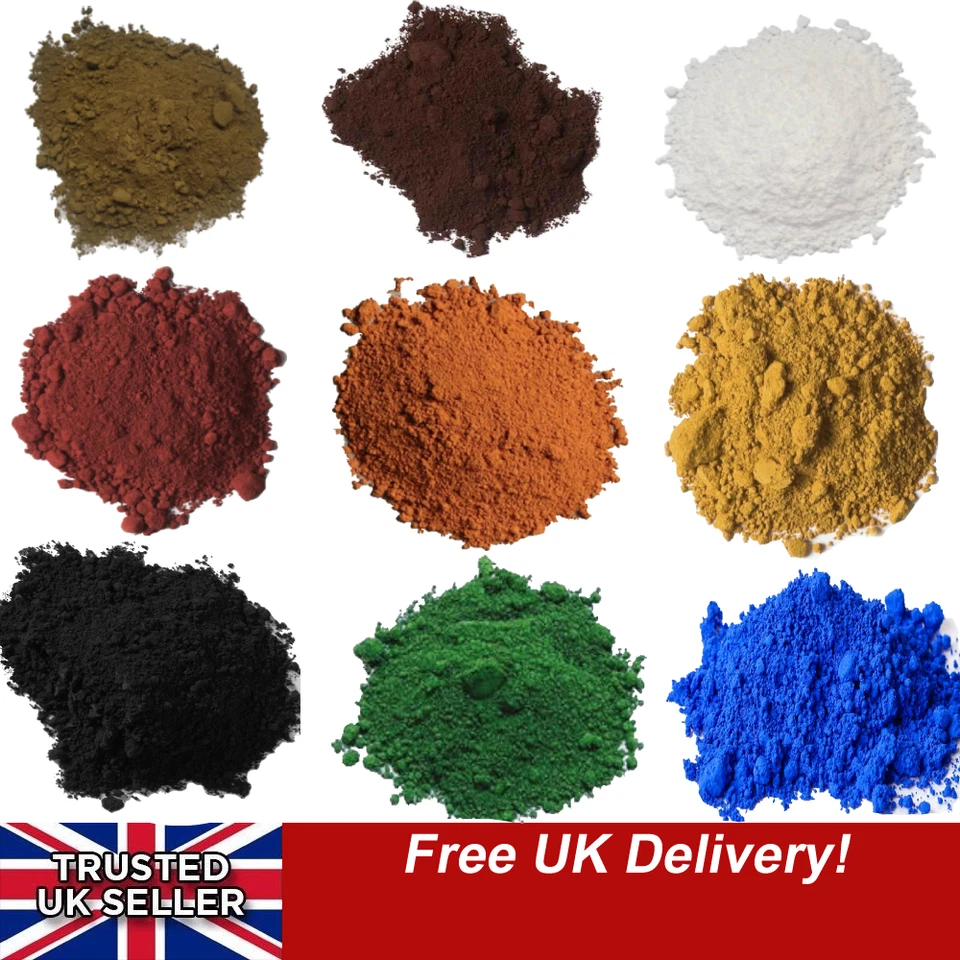 Strong Earth Pigment Powders - 30 grams Brown , Green, Red , White, Black + More