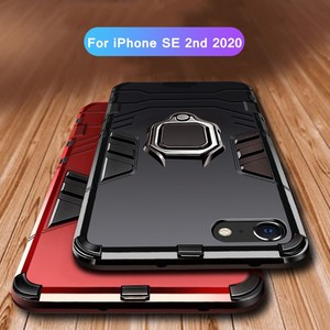 For iPhone SE (2nd Gen) 2020 Hybrid Magnetic Stand Ring ...