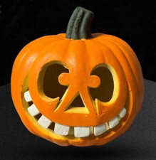 Halloween Cracker Barrel Brand Light up Smiling Jack-O-Lantern -B1