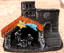 Presepe artigianale Natività realizzato in sabbia vulcanica. 6 cm. Sicilia