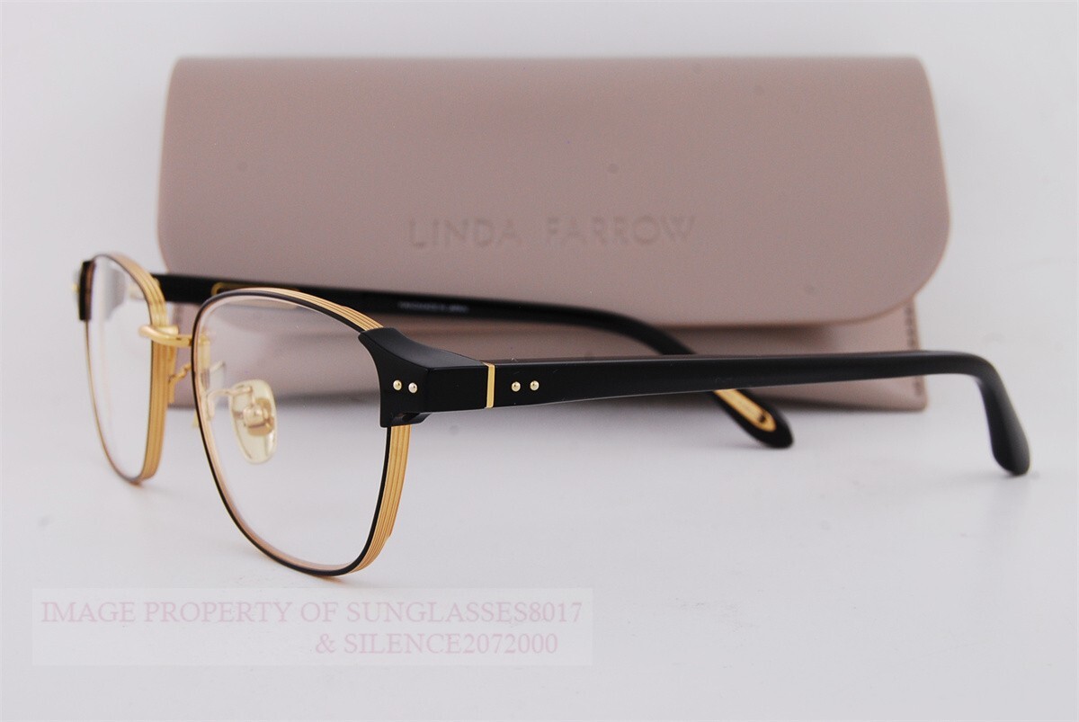 Brand New Linda Farrow Eyeglass Frames ALVAR LFL/1487 001 Black 