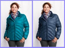 Lands' End ~ DriOff Water-Repellent 650 Fill Down Jacket Women's 0X 14W $120 NIP