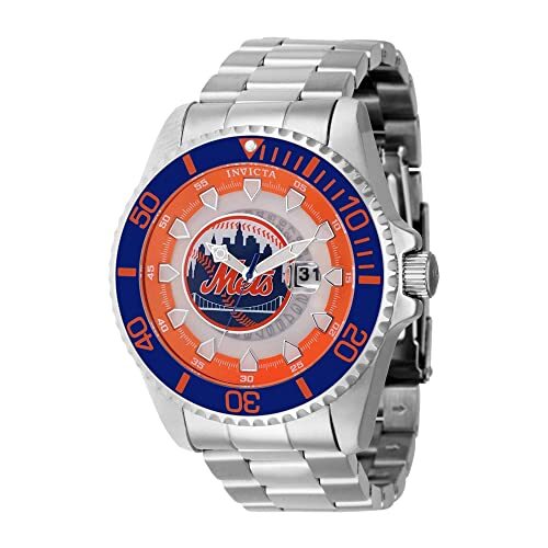 Мужские часы Invicta 43471 MLB New York Mets , Кварцевые, серебристые, , Часы