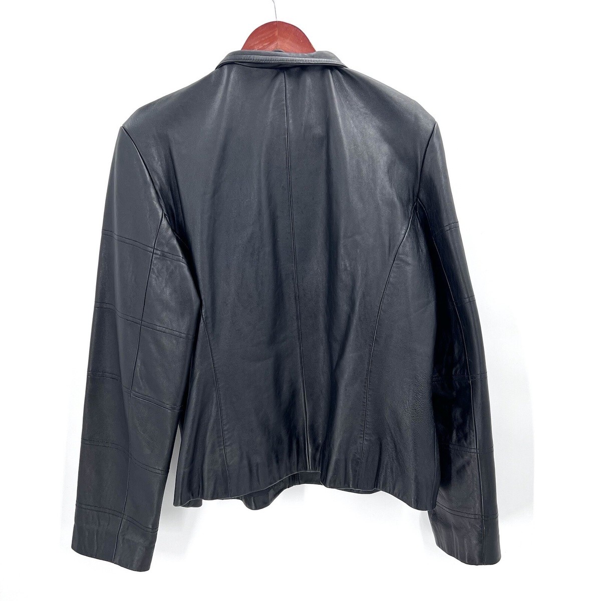 Merona Black Sleek 100% Genuine Leather Jacket Womens XL | eBay Merona Black Sleek 100% Genuine Leather Jacket Womens XL | eBay
