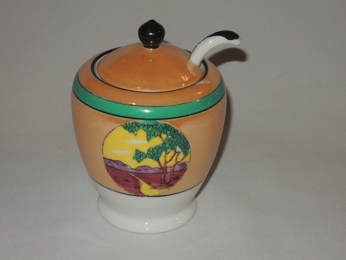 NORITAKE China Lusterware Pattern Sugar Bowl with Lid & Spoon - 第 1/10 張圖片
