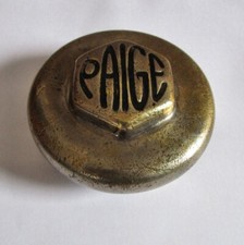 1920's PAIGE GRAHAM Threaded Grease Dust Emblem Axle Wheel Center Hubcap 4 .25