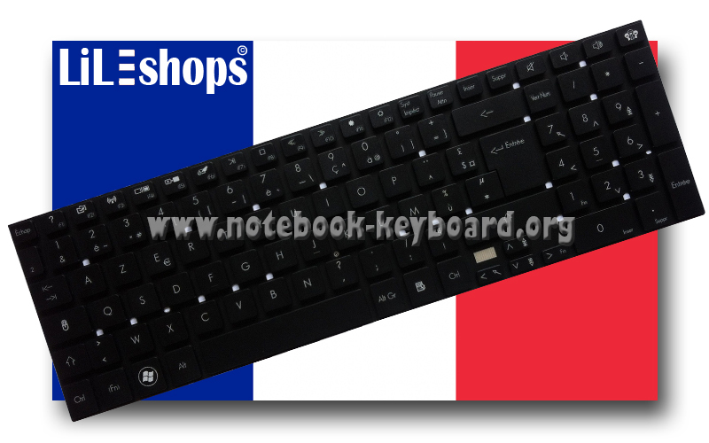 Clavier AZERTY Français Original Pour Packard Bell Easynote MP-10K36F0-442W - Référence NK.I1713.06H, Marque Acer