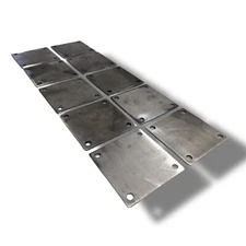 3.5"x3.5" Weldable Square Steel Metal Base Plate, Thick, 1/8" - 10 Pk