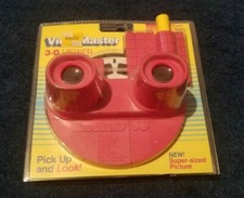 Red 3D View-Master with 1 Reel In Package but not fully sealed 