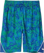 Size M Nike Youth Boys Avalanche All Over Print Shorts Blue Green CU9138-480 NWT