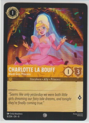 Disney Lorcana TCG CHARLOTTE LA BOUFF Mardi Gras Princess 8/204 Reign of Jafar