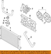 Used Engine Cooling Fan Motor fits: 2010 Volkswagen Cc Fan Assembly Sdn exc. Cit