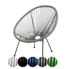 Acapulco Gartenstuhl Gartensessel im Retro Design Loungesessel Balkon Korbsessel