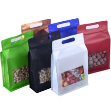 Clear Window Octagonal Seal Stand Up Coloured Aluminum Foil Food Portable Bags
