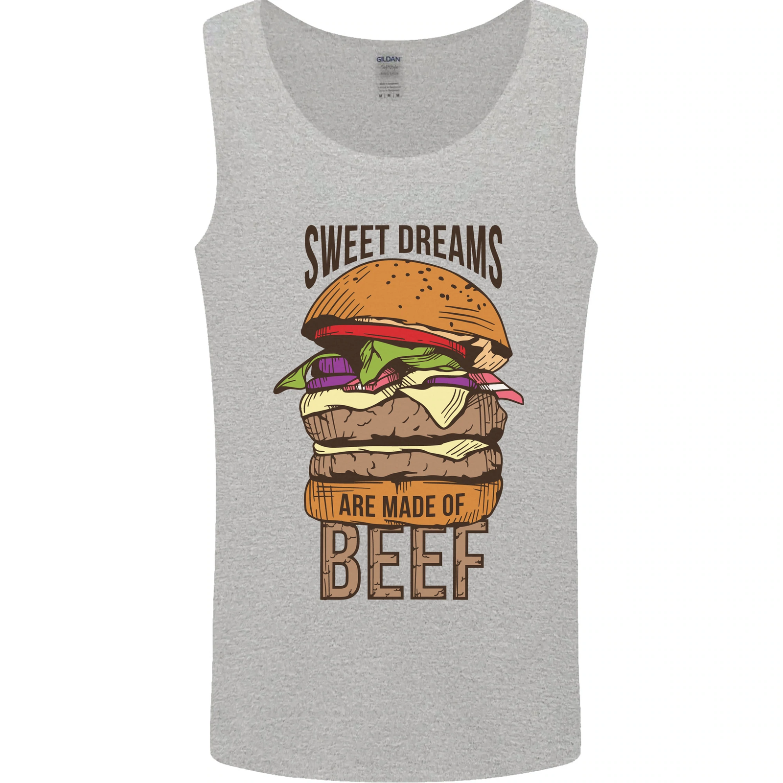 Funny Chef BBQ Cook Beef Sweet Dreams Vest Tank Top for Men
