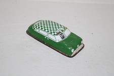 Vintage 1950s Japan Tin Litho Green  White Taxi Toy Car - 4  Long with Cab Fare