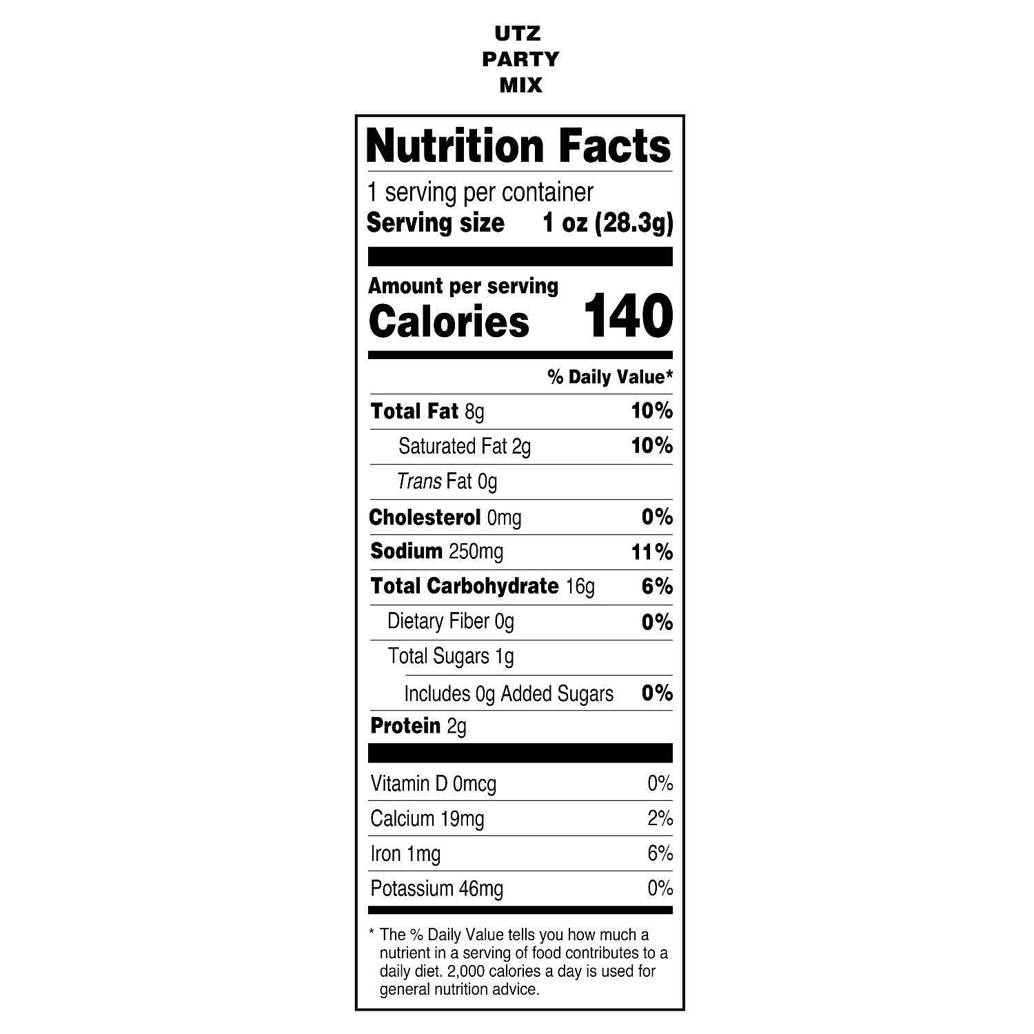 Utz Party Mix Barrels 43 oz. (2 ct.) Chips Pretzels Tortillas Snacks