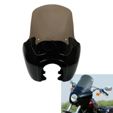 Front Headlight Fairing Cover w/ 15'' Windshield Fit For Harley T-Sport 00-03