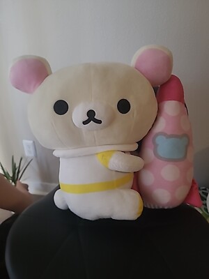 San-X Jumbo Korilakkuma Space Holding Rocket Plush 20  Stuffed Teddy Bear NWT