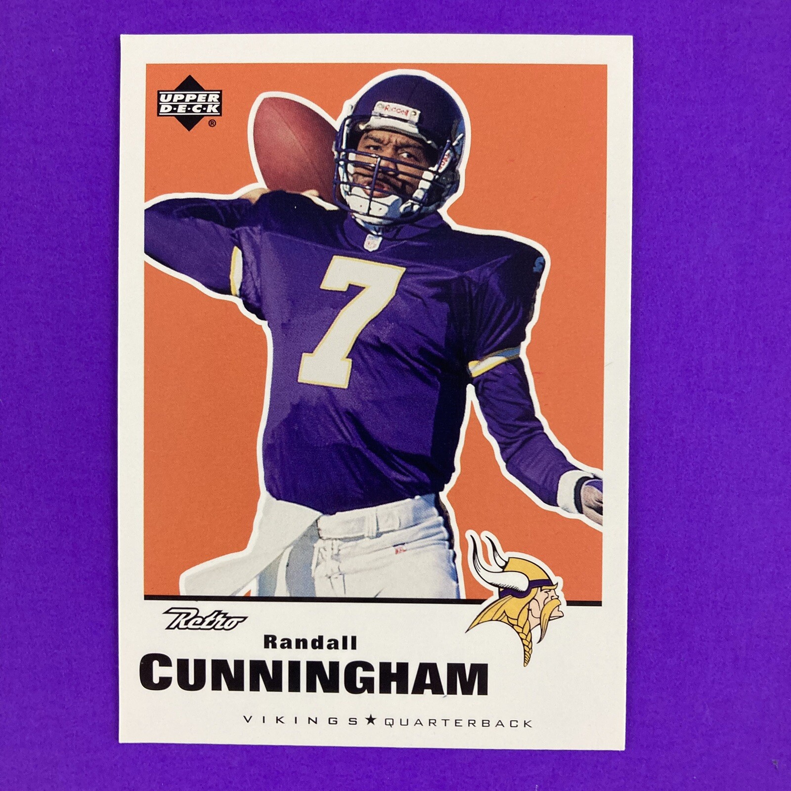 Randall Cunningham 1999 Upper Deck Retro Card #84 NFL Minnesota Vikings