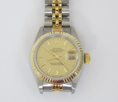 ROLEX OYSTER PERPETUAL DATEJUST 26mm REF.69173 18K GOLD & S/STEEL GOOD CONDITION - Picture 1 of 10