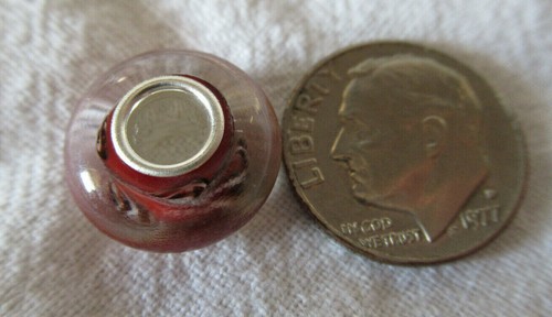 UNBRAND 925 SILBER KERN TIEFROT MIT WEISSEN WIRBELN MURANO GLAS EUROPÄISCHE PERLE CHARM - Bild 2 von 3